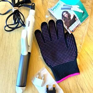 VGR Voyager V-558 Professional 2-in-1 Hair Straightener, Curler, Heat Glove